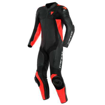 Dainese Assen 2 One Piece Perf Leather Suit FluoRed/Black